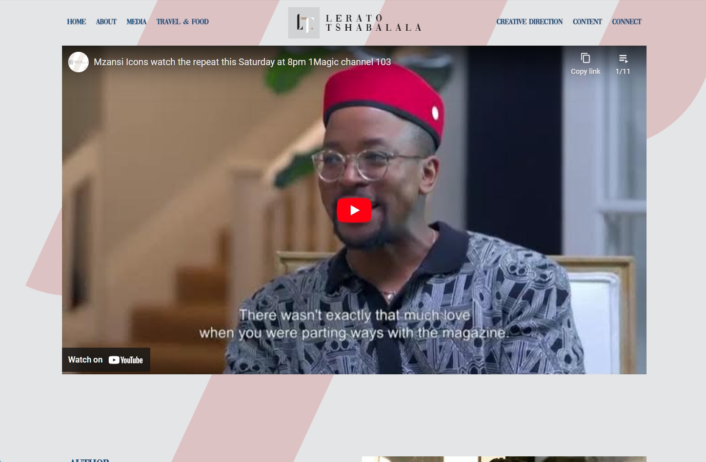 Home page of Lerato Tshabalala